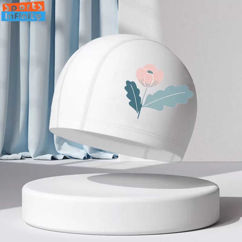 여자 수영 모자 만화 귀여운 방수 높은 탄성 귀 보호  - Aquatic Sports Cap 리뷰 및 가격
