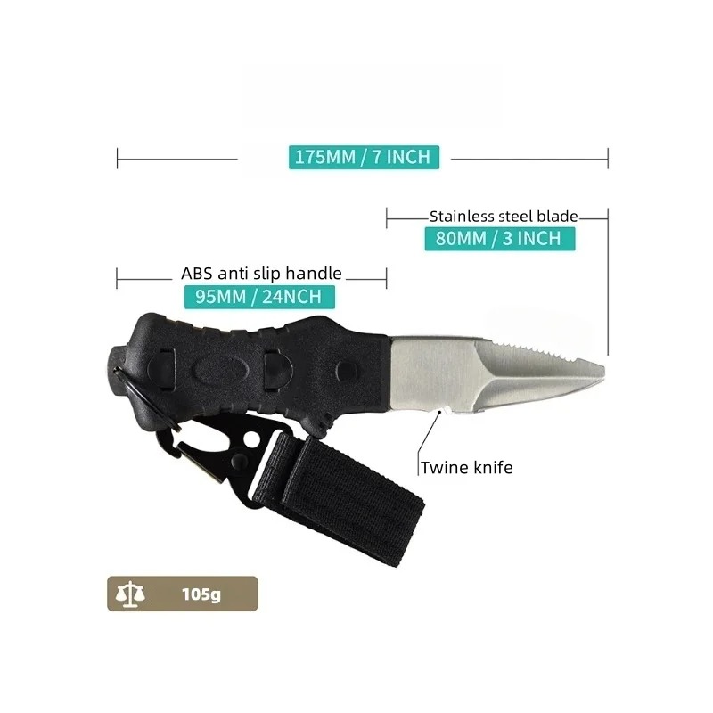 야외 수상 구조용 나이프, 로프 커터가 있는 스테인리스 - Dive Knife Titanium 리뷰 및 가격